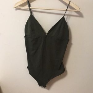 Cute olive Pacsun/LA hearts bodysuit
